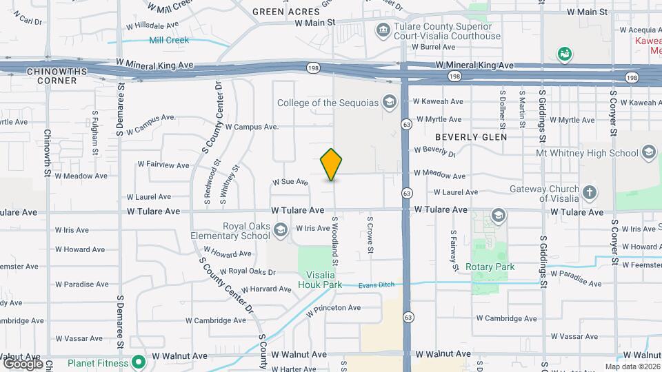 1035 S Woodland St Map and Location Details