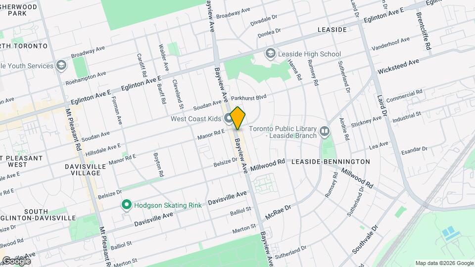 1615 Bayview Ave Map and Location Details