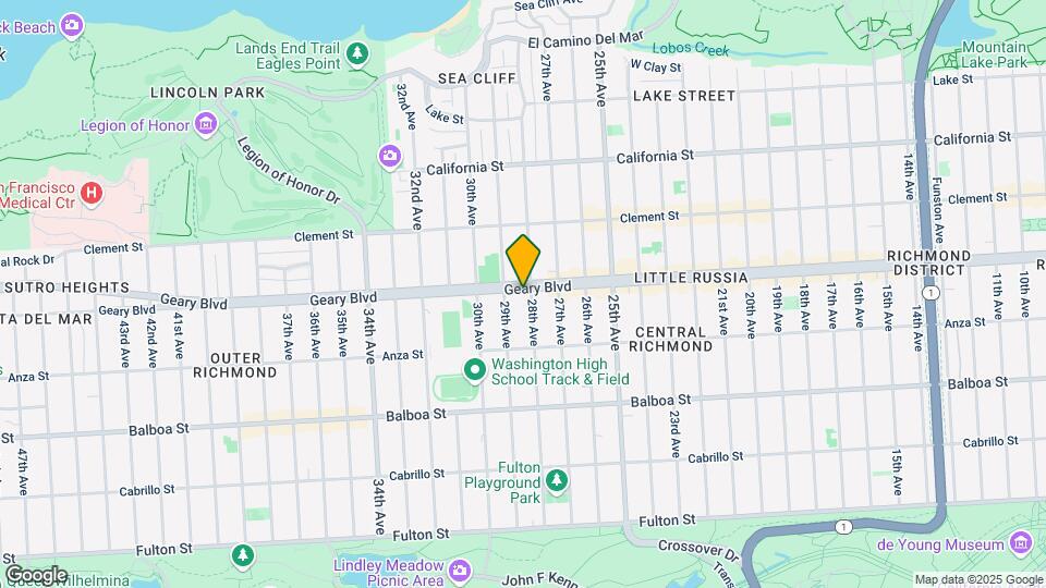 6415 Geary Blvd Mapa y Detalles de la Ubicación
