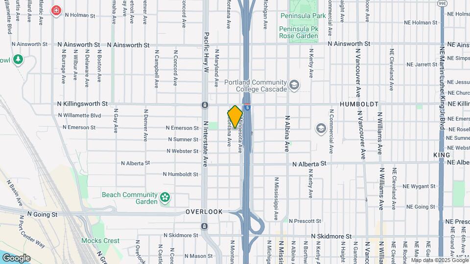 1224 N Emerson St Map and Location Details