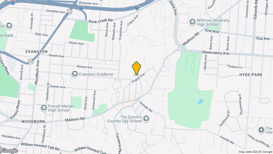 2106 Pogue Ave Map and Location Details