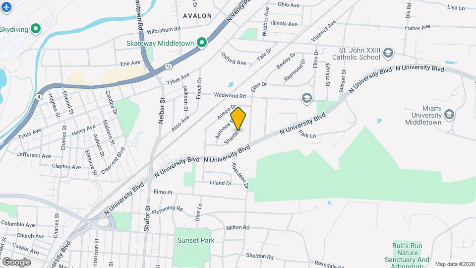 2828 Shartle St Mapa y Detalles de la Ubicación