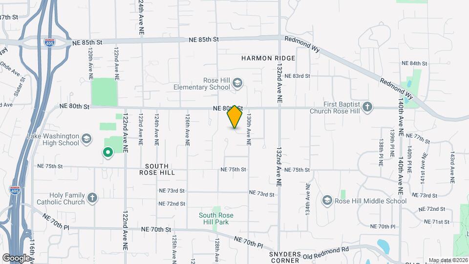 12917 NE 78th Pl Map and Location Details