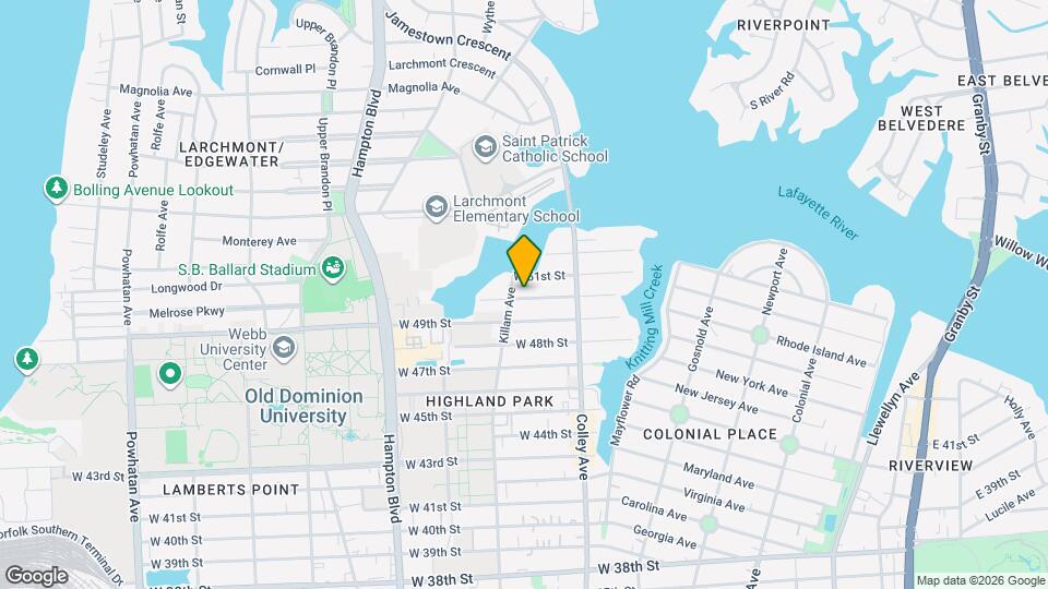 850 W 50th St Map and Location Details