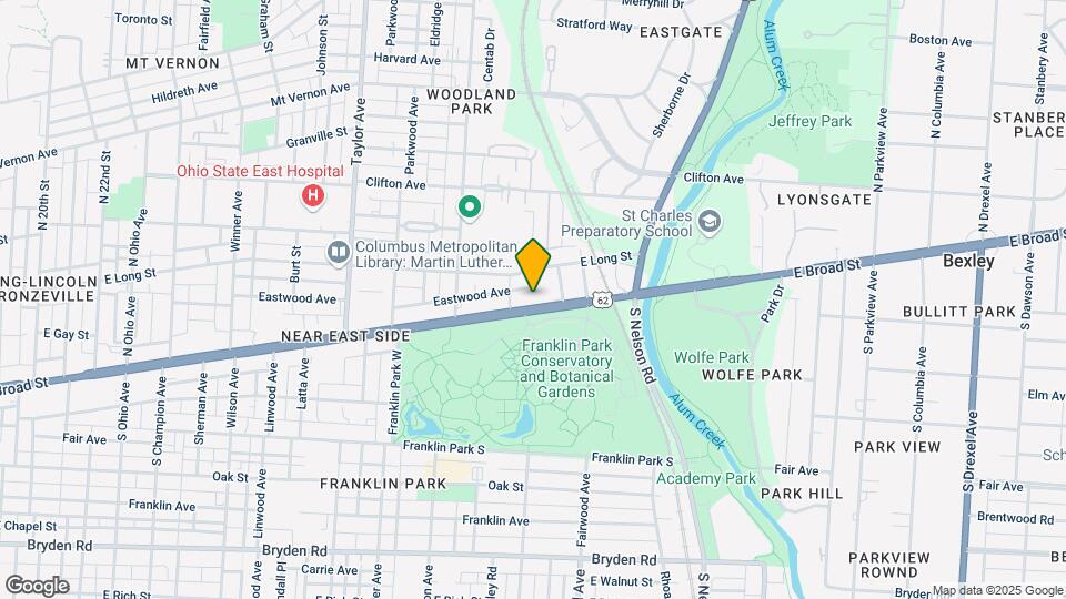 1750 E Broad St Map and Location Details