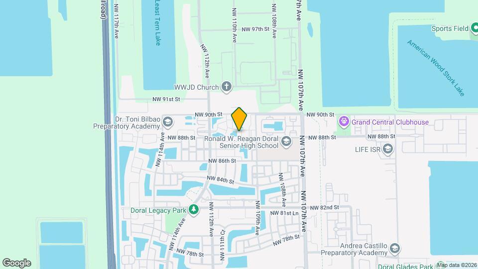 8804 NW 109th Pl Map and Location Details
