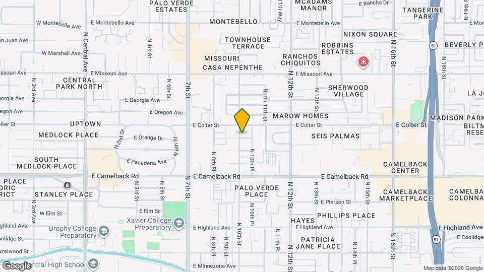 5135 N 10th St Mapa y Detalles de la Ubicación