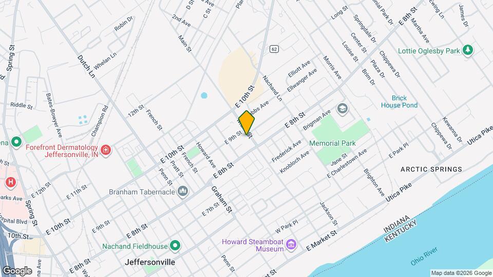 813 Main St, Unit Jeffersonville Apartment Map and Location Details