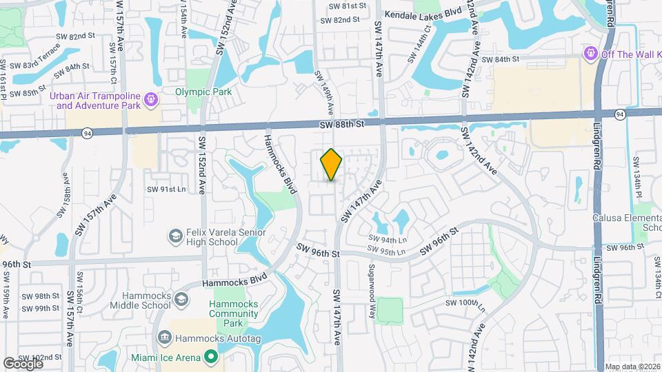 9123 SW 149th Ct Map and Location Details