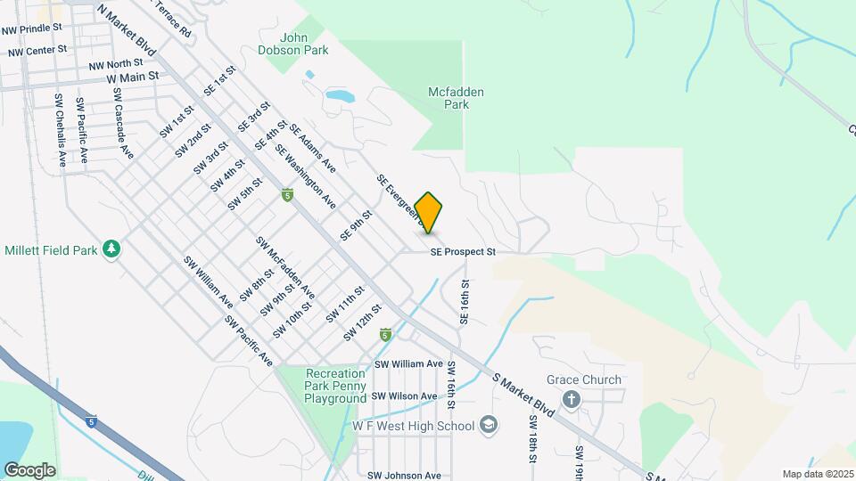 1129 SE Evergreen Dr Map and Location Details