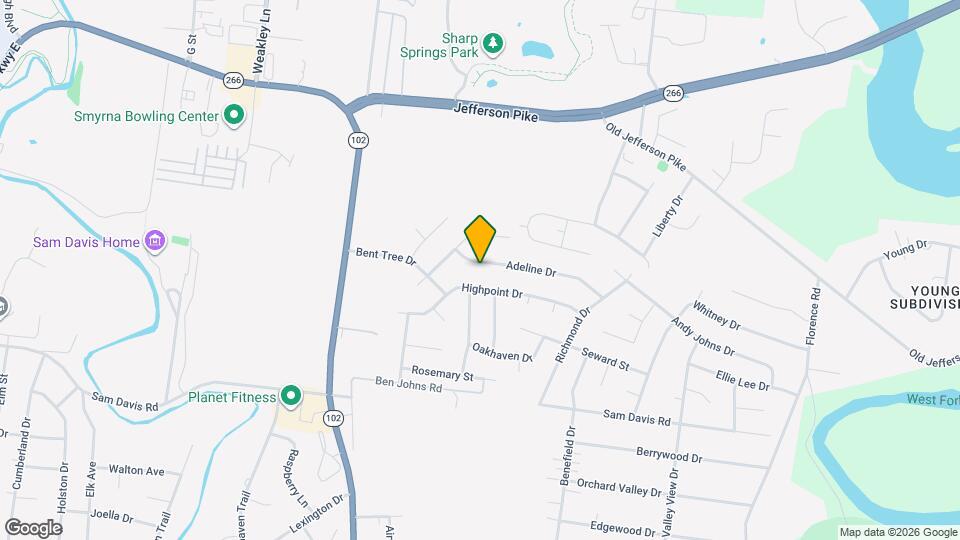 406 Adeline Dr Map and Location Details