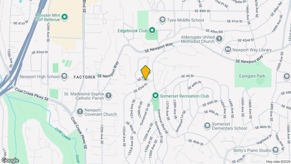 13400 SE 43rd Pl Map and Location Details