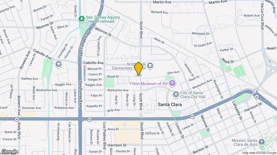 1890 Scott Blvd Map and Location Details