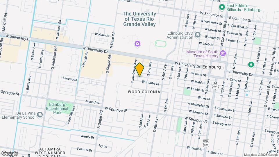 1105 W Stubbs St Map and Location Details