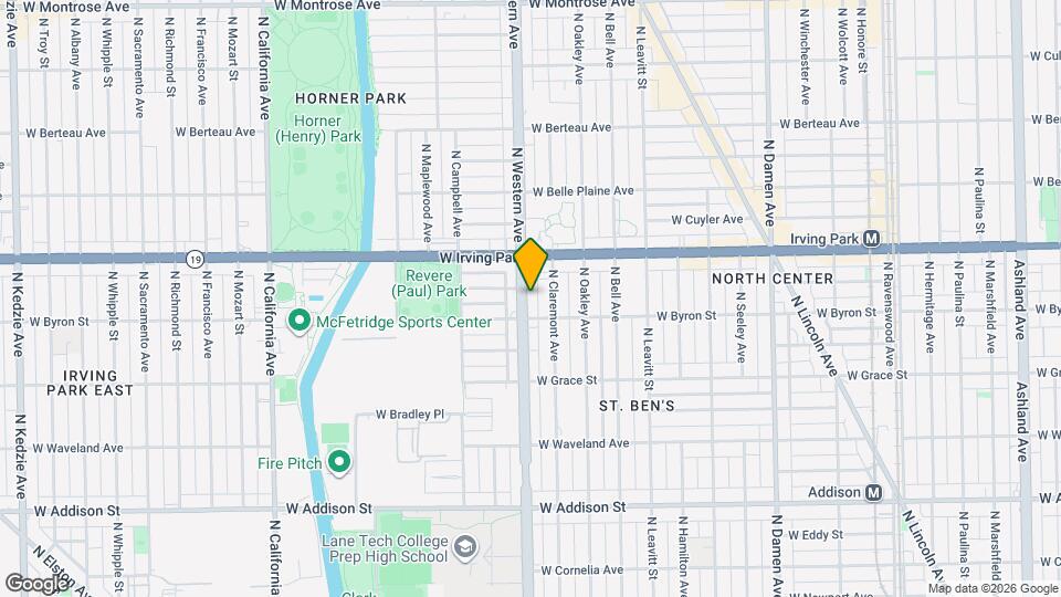 3917 N Western Ave Map and Location Details