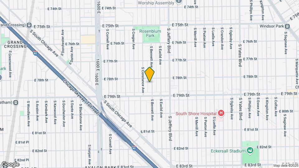 7818 S Bennett Ave Map and Location Details
