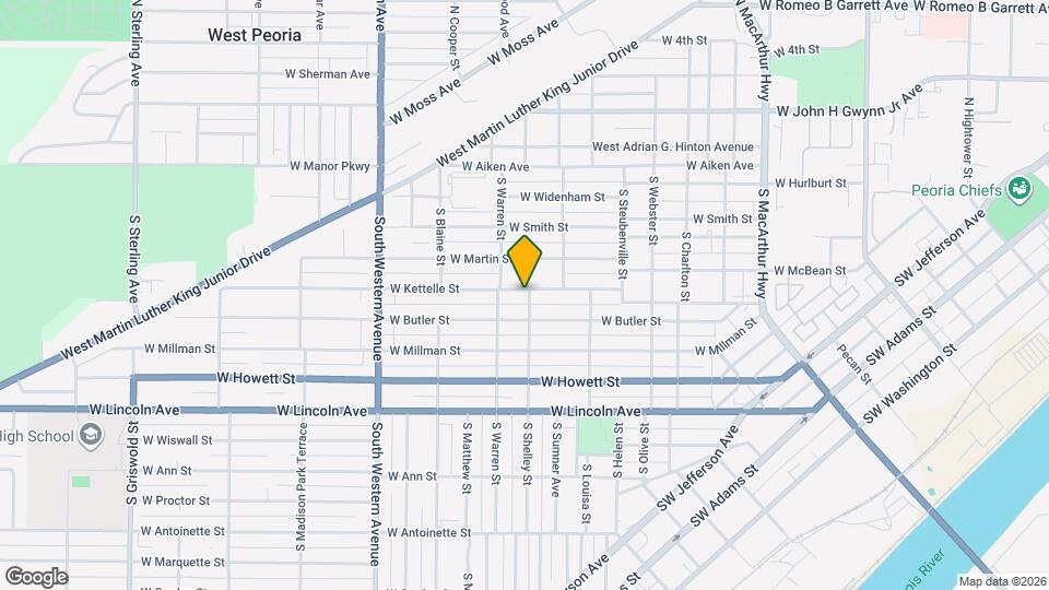 1524 W Kettelle St Mapa y Detalles de la Ubicación