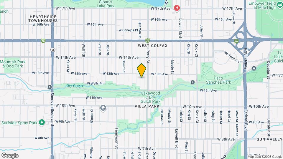 1270 Quitman St-Unit -1 Mapa y Detalles de la Ubicación