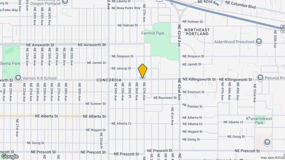 5485 NE 37th Ave Map and Location Details