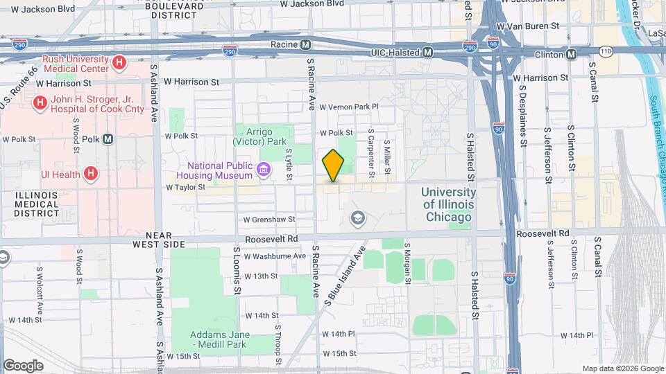 1133 W Taylor St Map and Location Details