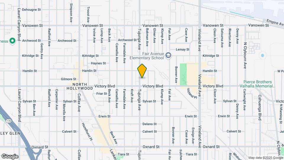 6412 Tujunga Ave Map and Location Details