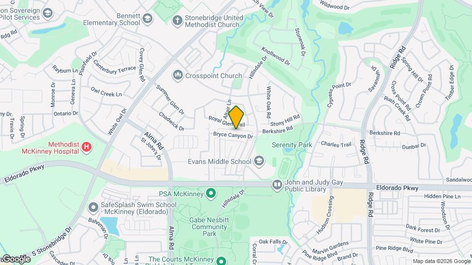 7108 Bryce Canyon Dr Map and Location Details