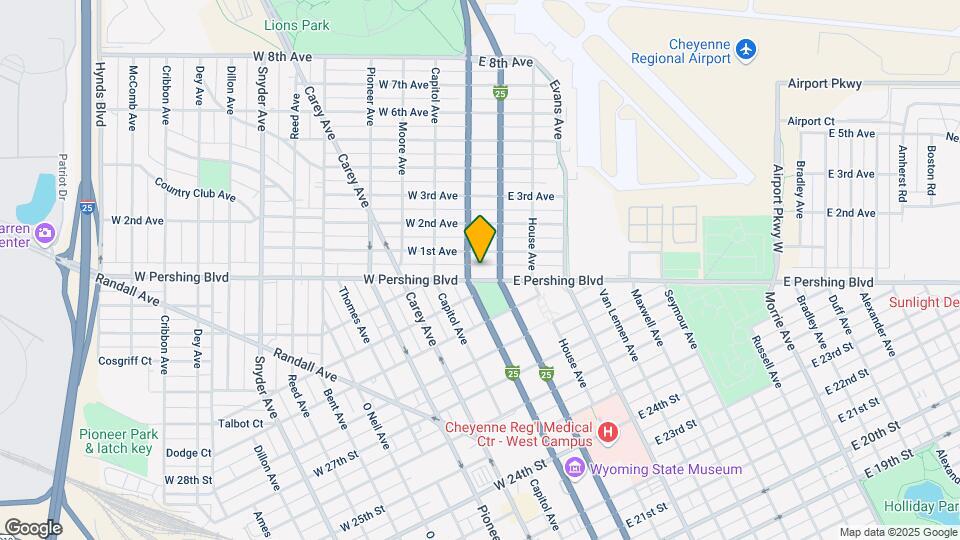 104 E Pershing Blvd Map and Location Details