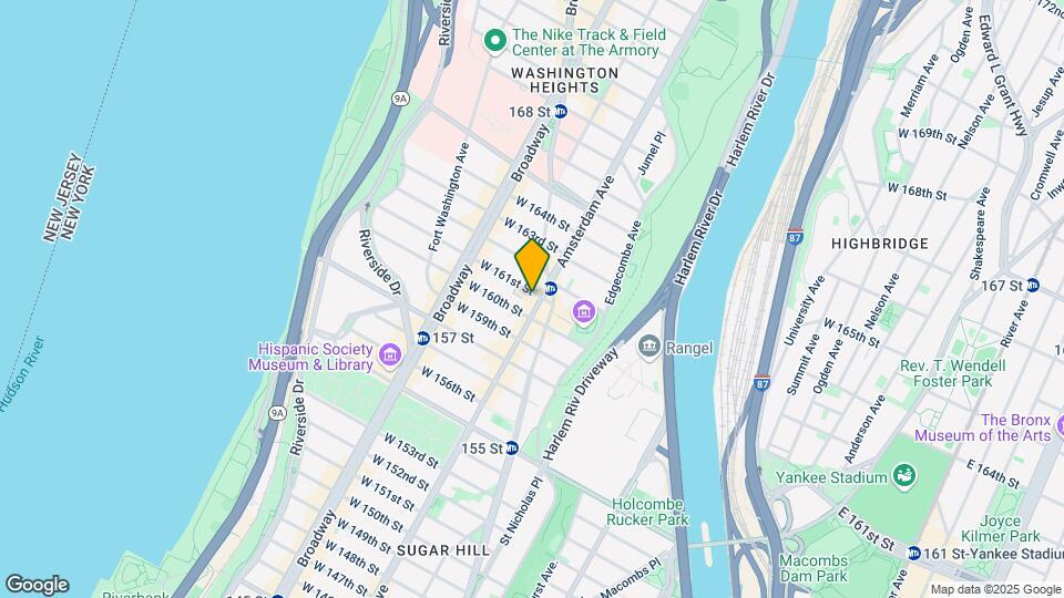 Site A Washington Heights Map and Location Details