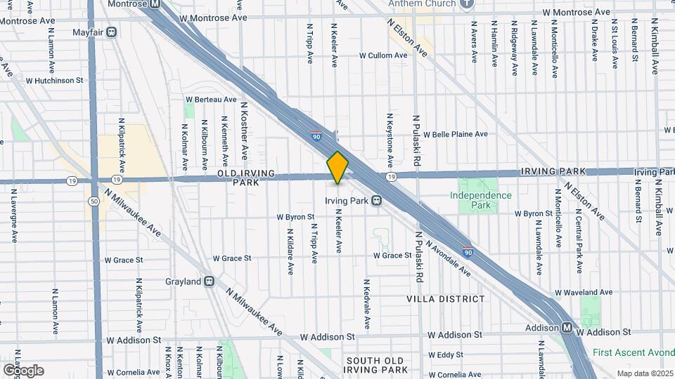 3934 N Keeler Ave Map and Location Details