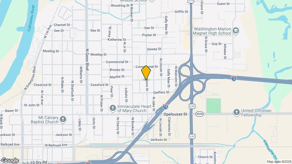 633 N Simmons St Map and Location Details