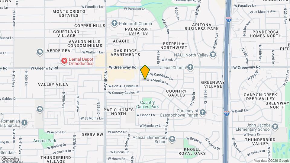 3223 W Acapulco Ln Map and Location Details