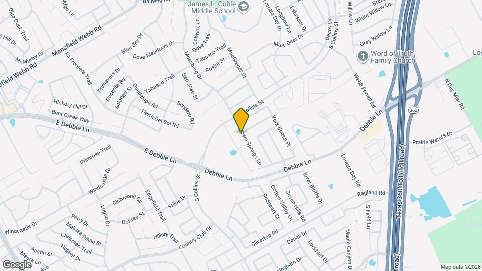 8014 Stowe Springs Ln Map and Location Details