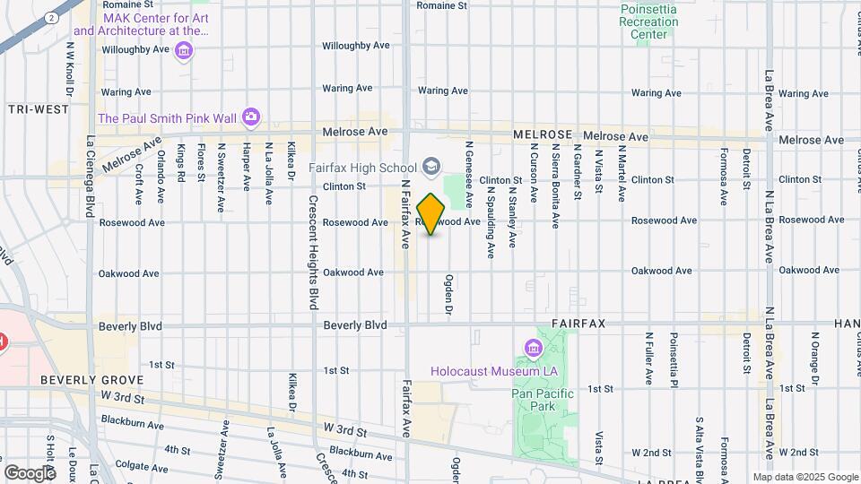 460 N Orange Grove Ave Map and Location Details