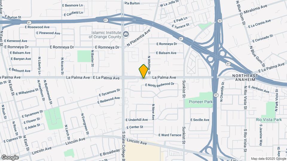 2204 E La Palma Ave Map and Location Details