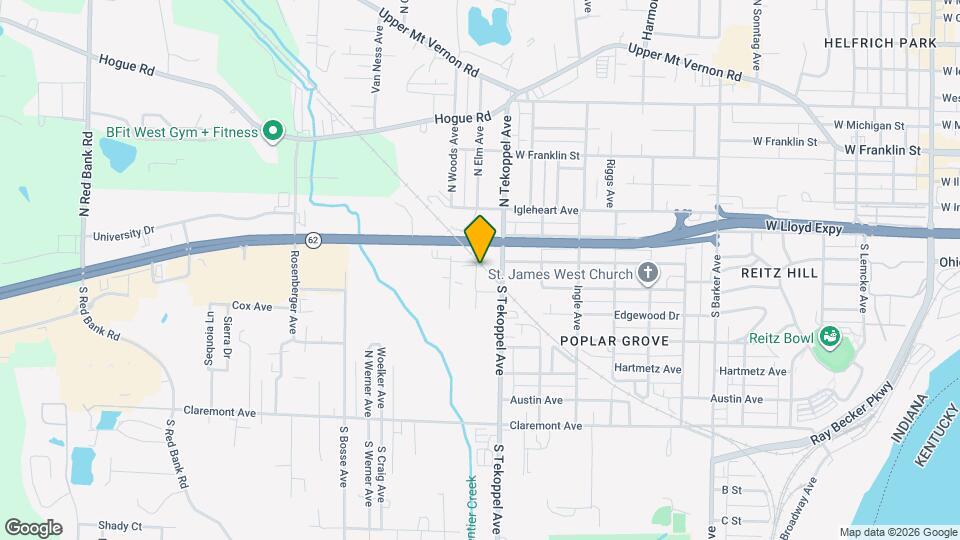 306 S Elm Ave Map and Location Details