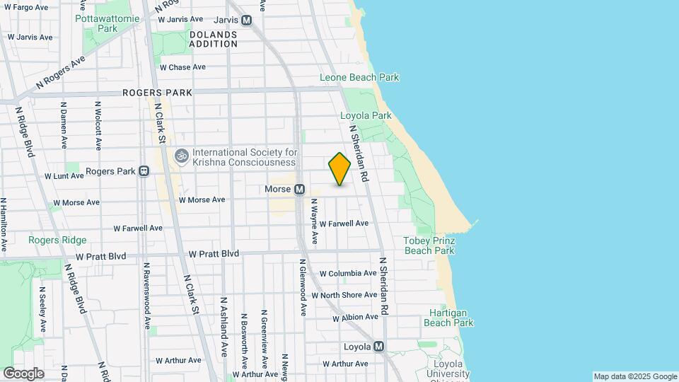 1245 W Morse Ave Mapa y Detalles de la Ubicación