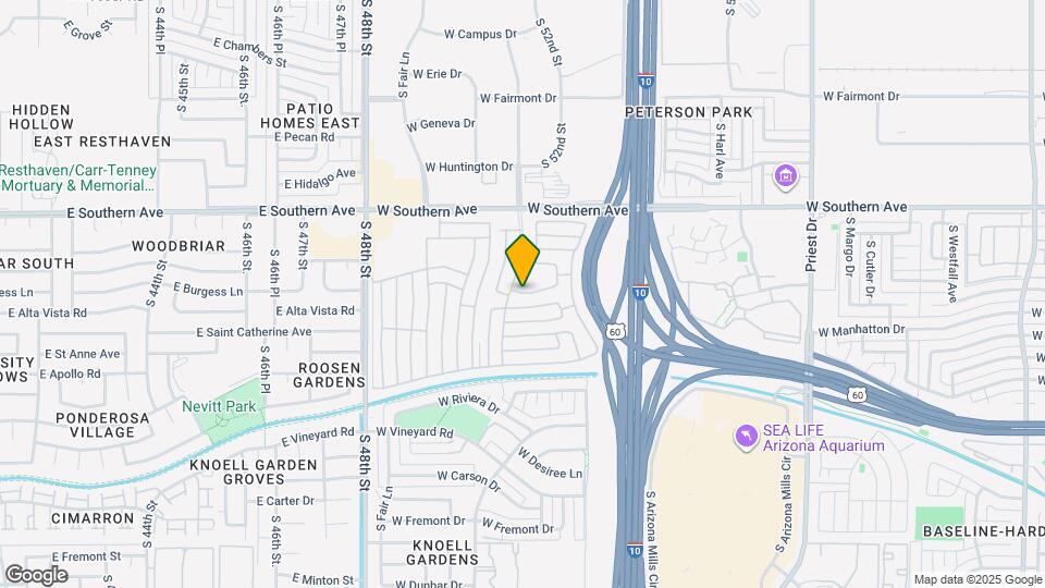 2401 E Southern Ave Mapa y Detalles de la Ubicación