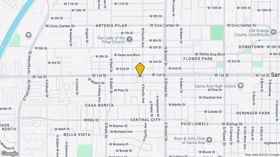 First and Pacific Townhomes Map and Location Details
