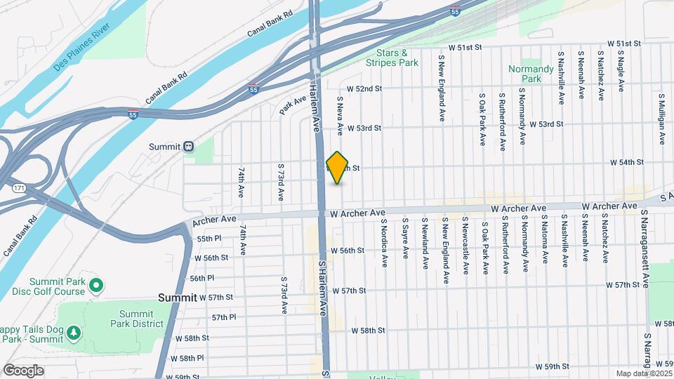 5432 S Neva Ave Map and Location Details