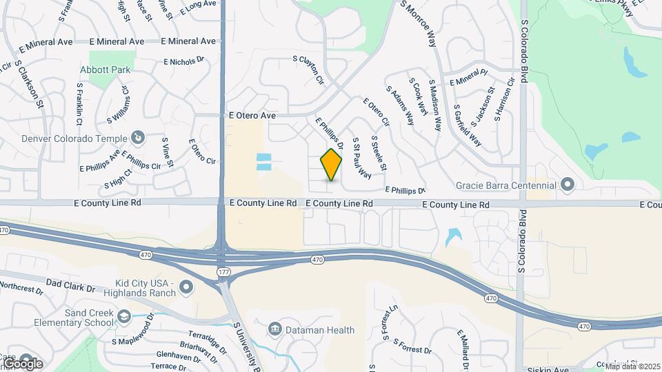 8256 S Fillmore Way Map and Location Details
