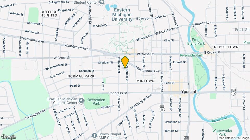 205 N Normal St Map and Location Details