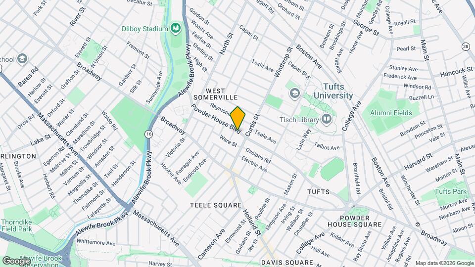 176 Powder House Blvd, Unit 3 Mapa y Detalles de la Ubicación