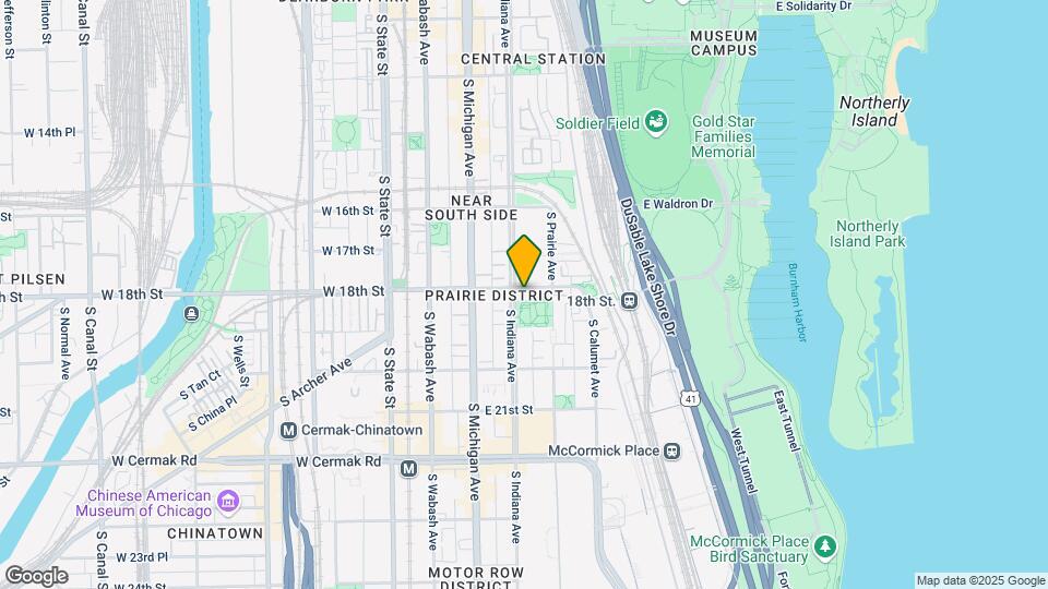1801 S Indiana Ave Mapa y Detalles de la Ubicación