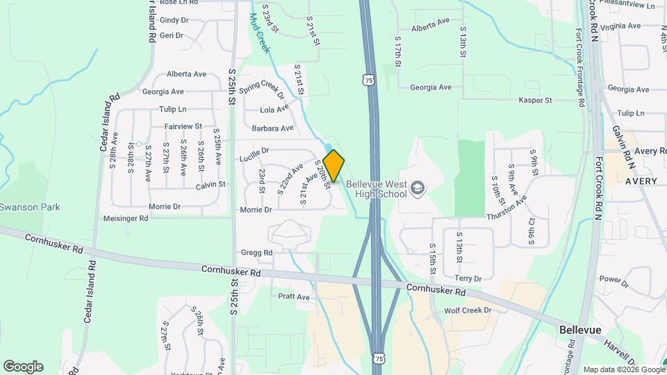 9709 S 20th St Map and Location Details