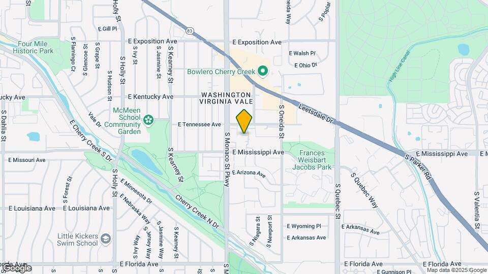 1050 S Monaco St Pkwy-Unit -1 Map and Location Details