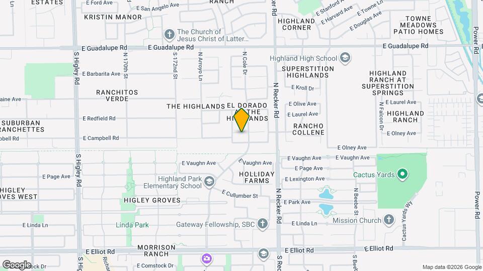 3861 E Heather Ct Map and Location Details