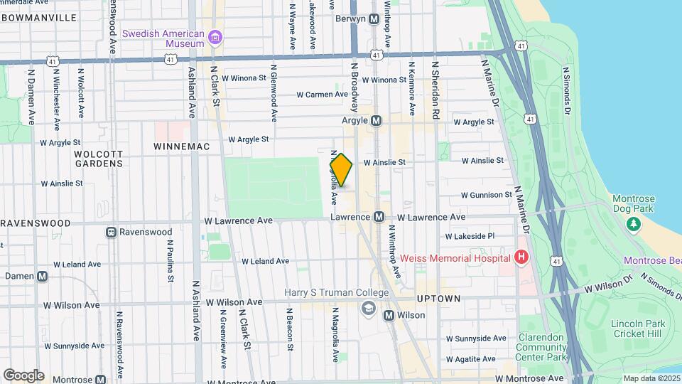 1219 W Gunnison St-Unit -2R Map and Location Details