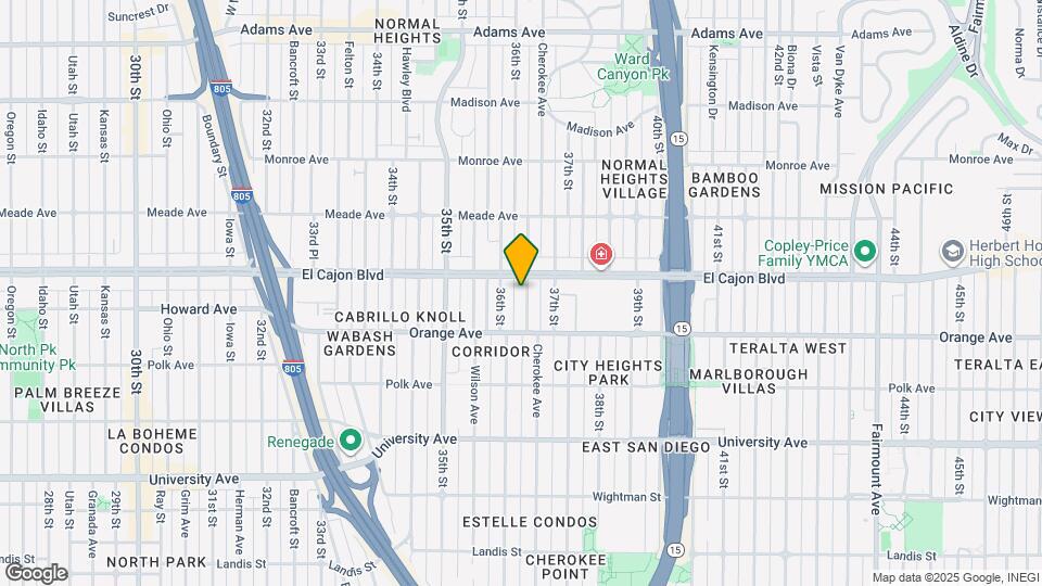 4276 Cherokee Ave Map and Location Details