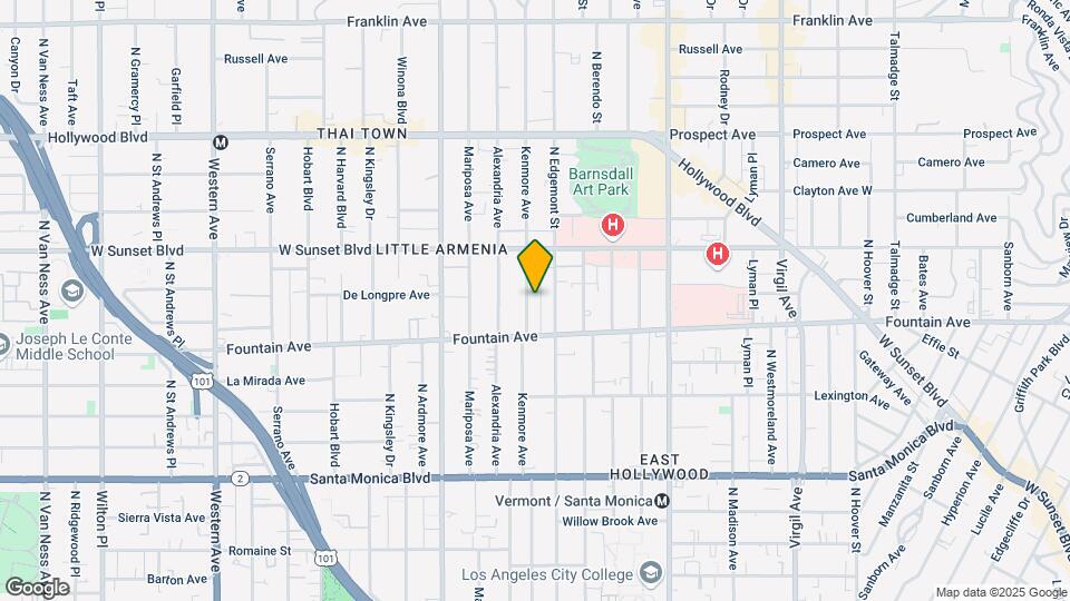 1336 N Kenmore Ave Mapa y Detalles de la Ubicación