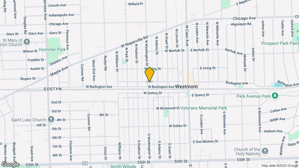 1 N Washington St Map and Location Details